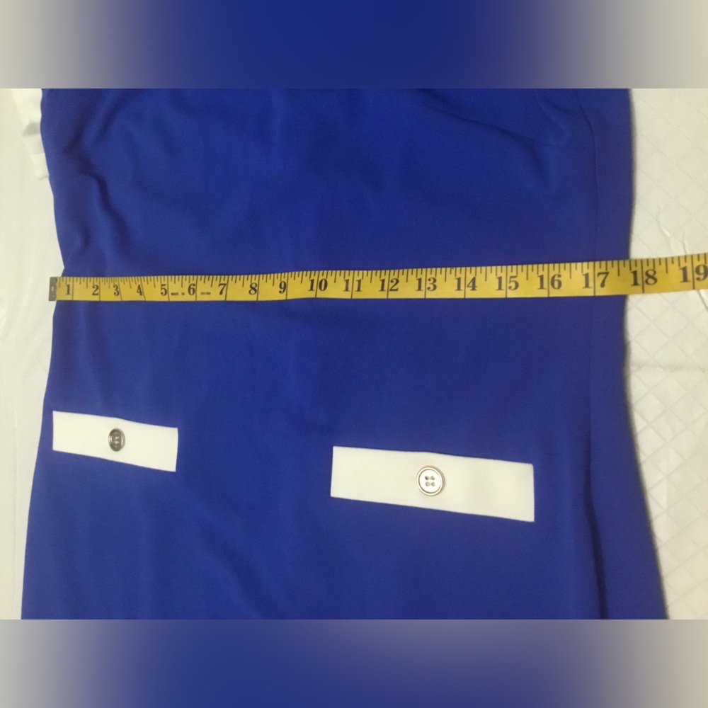 Tommy Hilfiger Royal Blue Mini Dress with White Trim - Picture 9 of 12